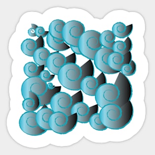 colorful snails Sticker